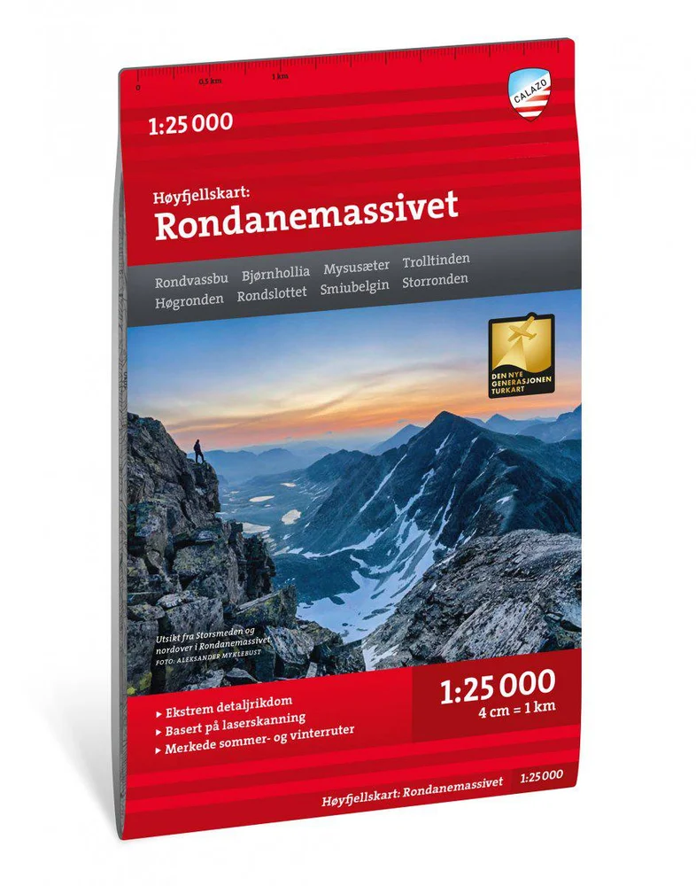 Høyfjellskart Rondanemassivet v:5184179