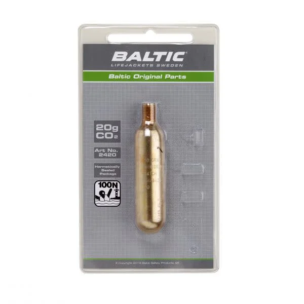 Baltic Co2-patron 20g with safty indicators Nocolour v:1489350 Baltic Co2-patron 20g with safty indicators Nocolour v:1489350