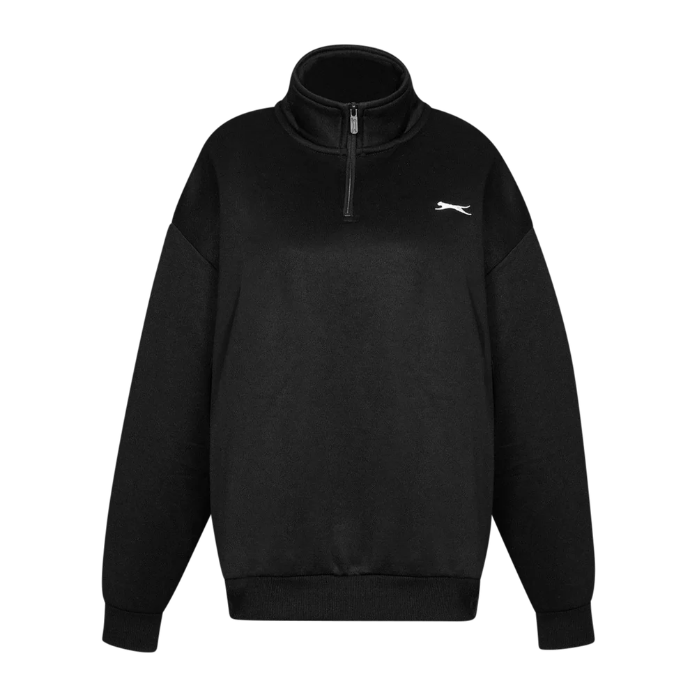 Quarter Zip Sweatshirt, genser, dame - Svart v:1518777