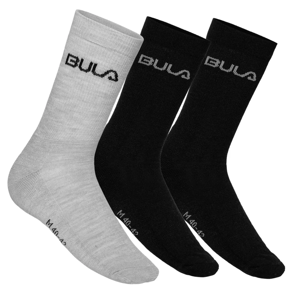 Bula 3pk Box Wool Socks BLACK v:1317699
