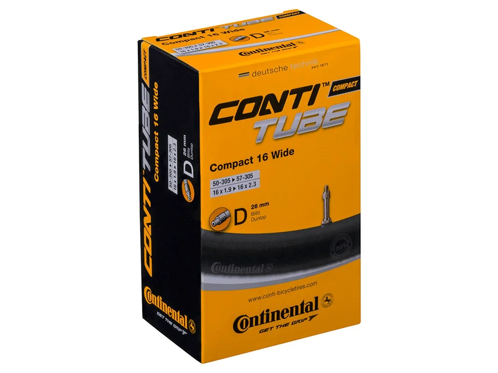 Continental Compact 16 x 1,90-2,25 Dunlop Sykkelslange v:3629834